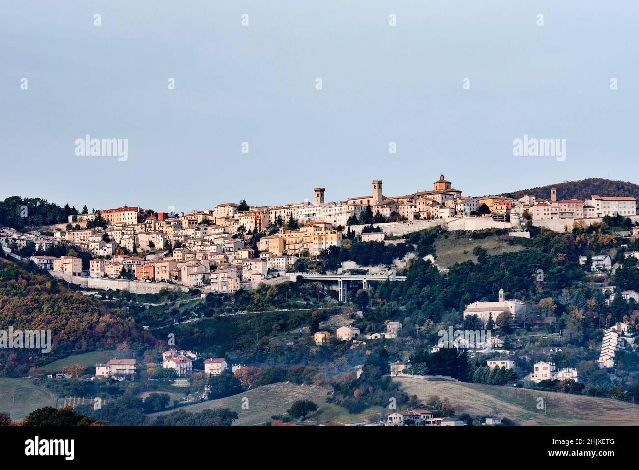 View of Arcevia, Marche, Italy, Europe Stock Photo