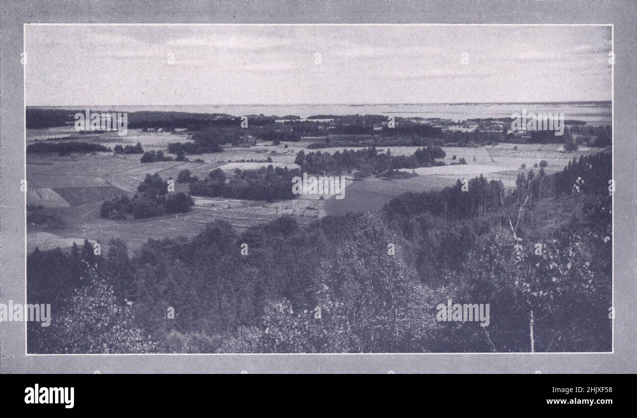 Landscape to the south of Lake Vänern. Sweden (1925) Stock Photo