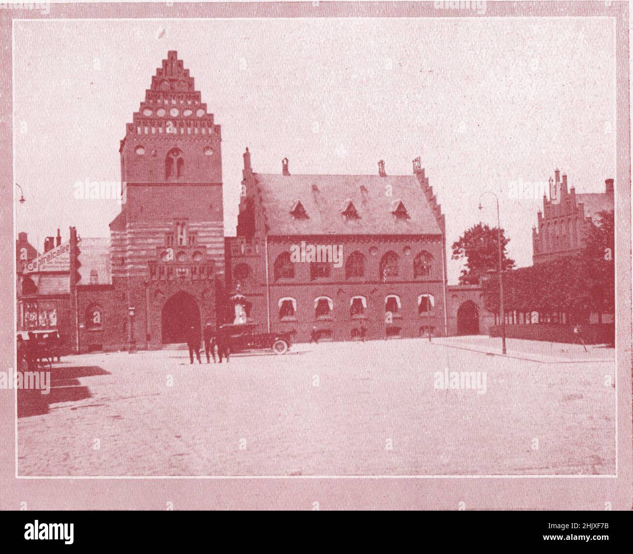 The town hall roskilde denmark 1925 stock photo alamy