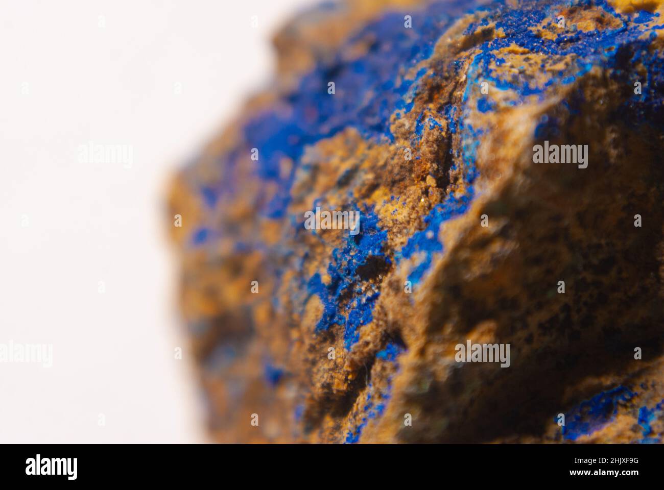 Close-up azurite on sandstone Stock Photo