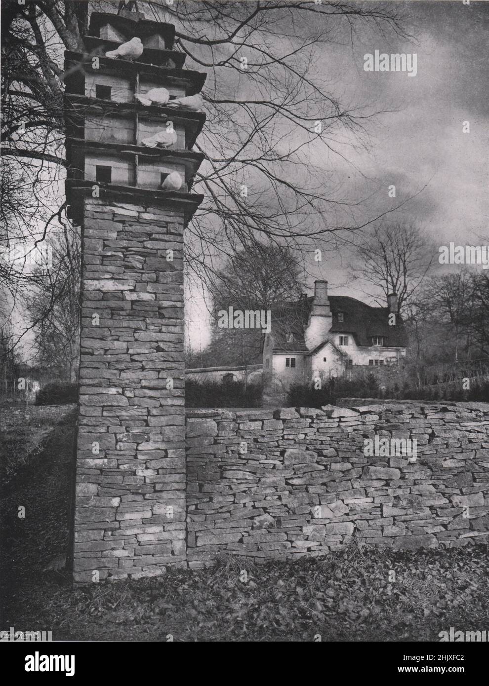 A distant view of Mr. Gimson's House of Sapperton. Gloucestershire (1922) Stock Photo