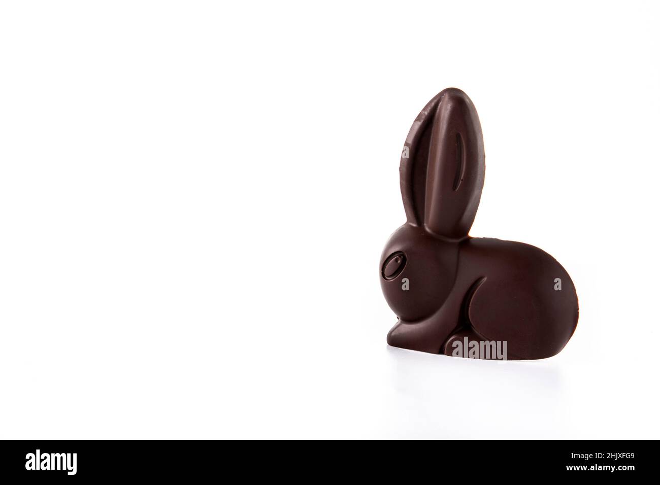 Easter chocolate bunny isolated on white background Stock Photo