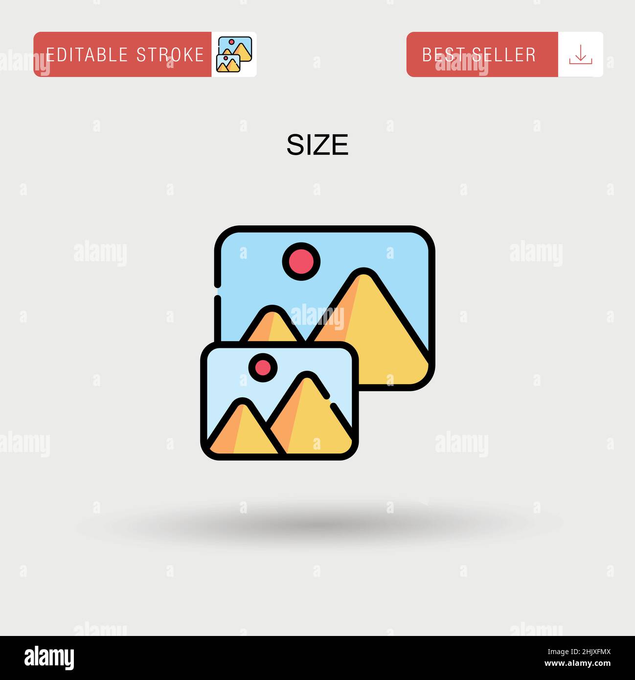 Size Simple vector icon Stock Vector Image & Art Alamy