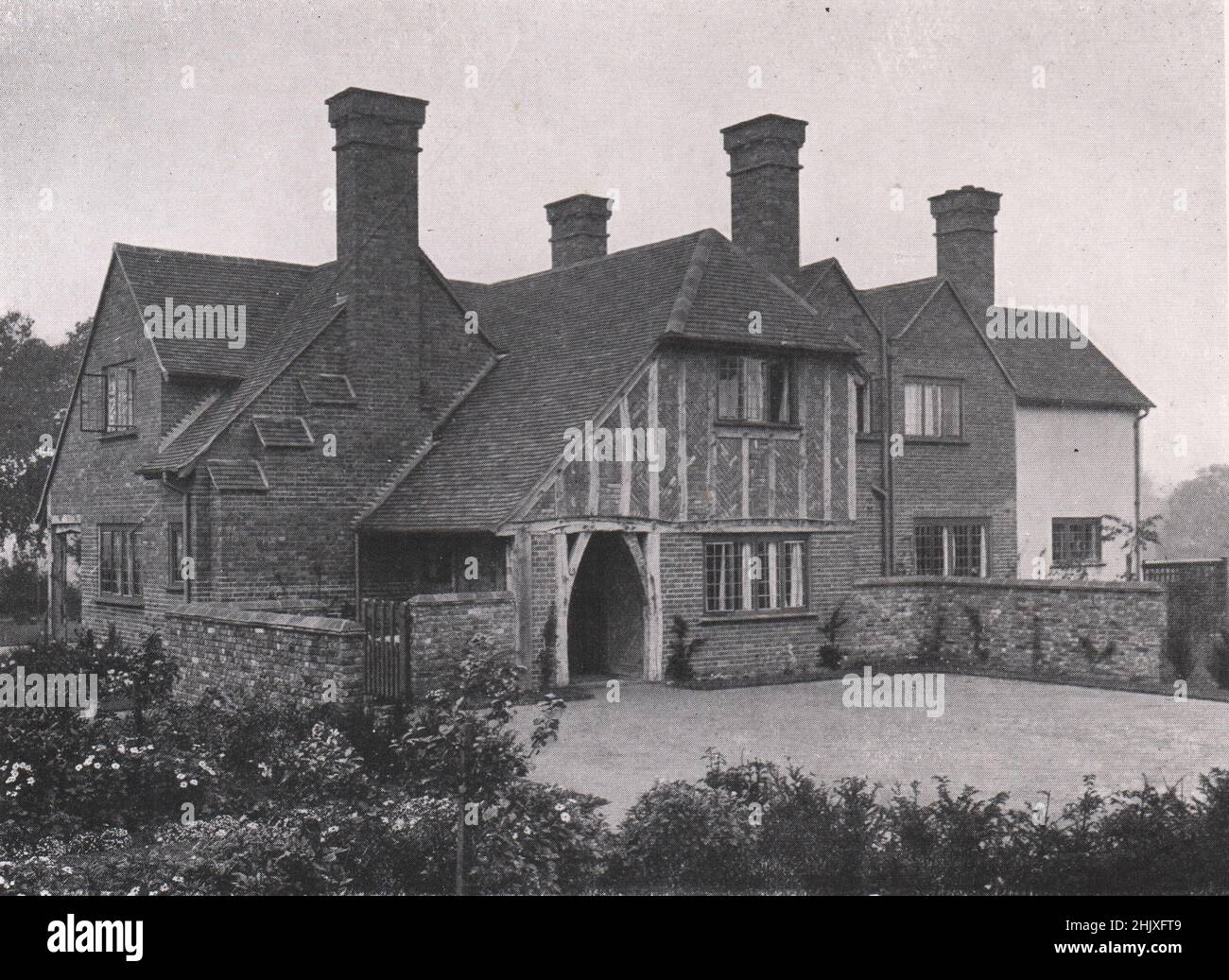 The Croft, Chesham Entrance front. Buckinghamshire. Three Little