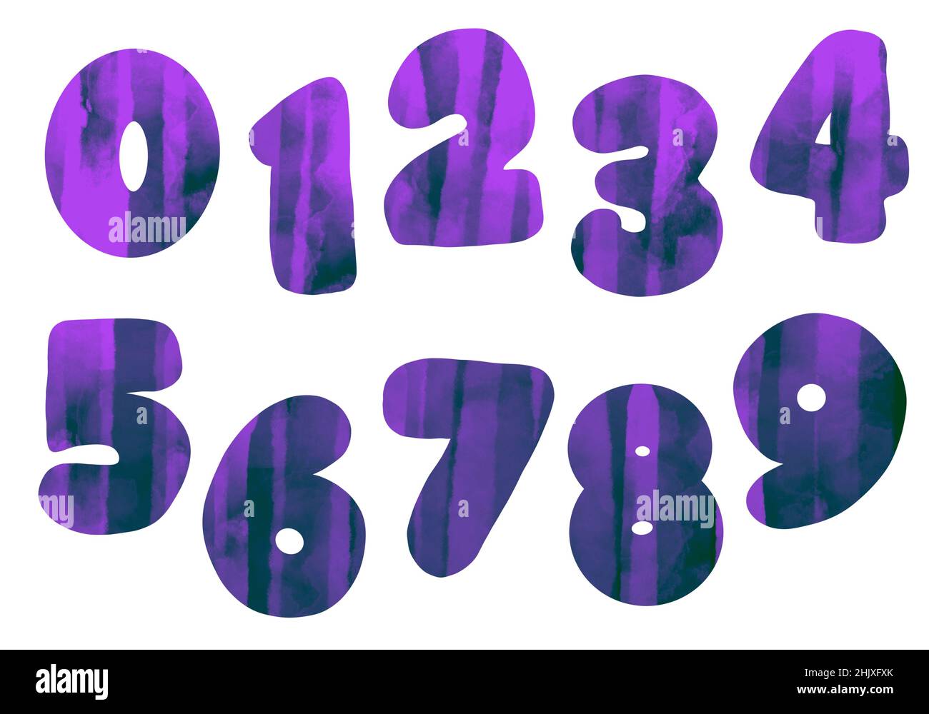 Set with coloured numbers for stickers and cards and posters and ...