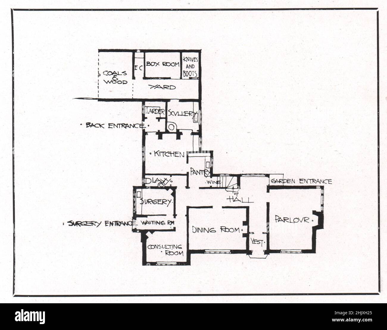 The White House, MoretoninMarsh Groundfloor plan. Gloucestershire