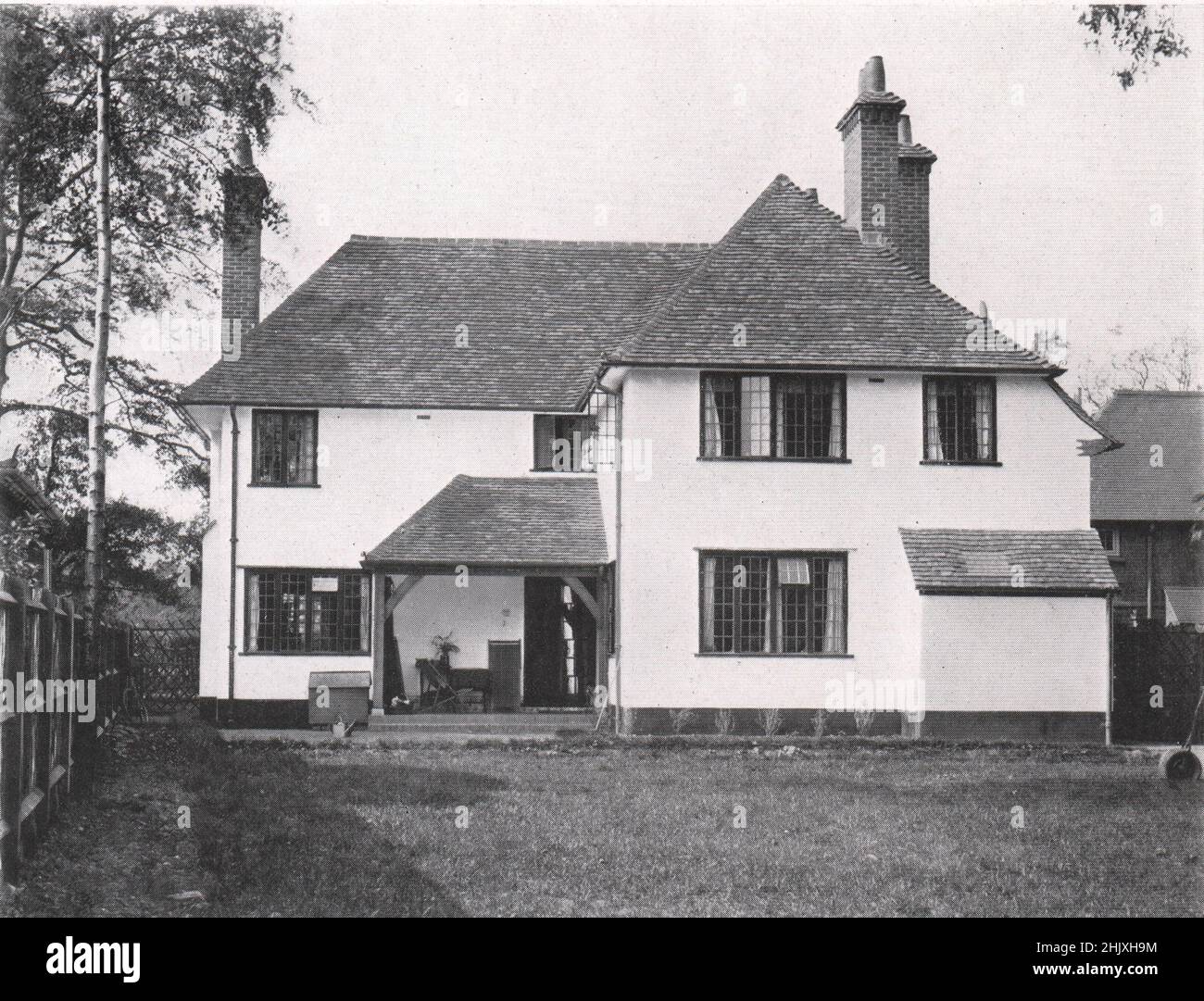 'The Homestead,' Chislehurst - Garden front. London. E. J. May, Architect (1908) Stock Photo