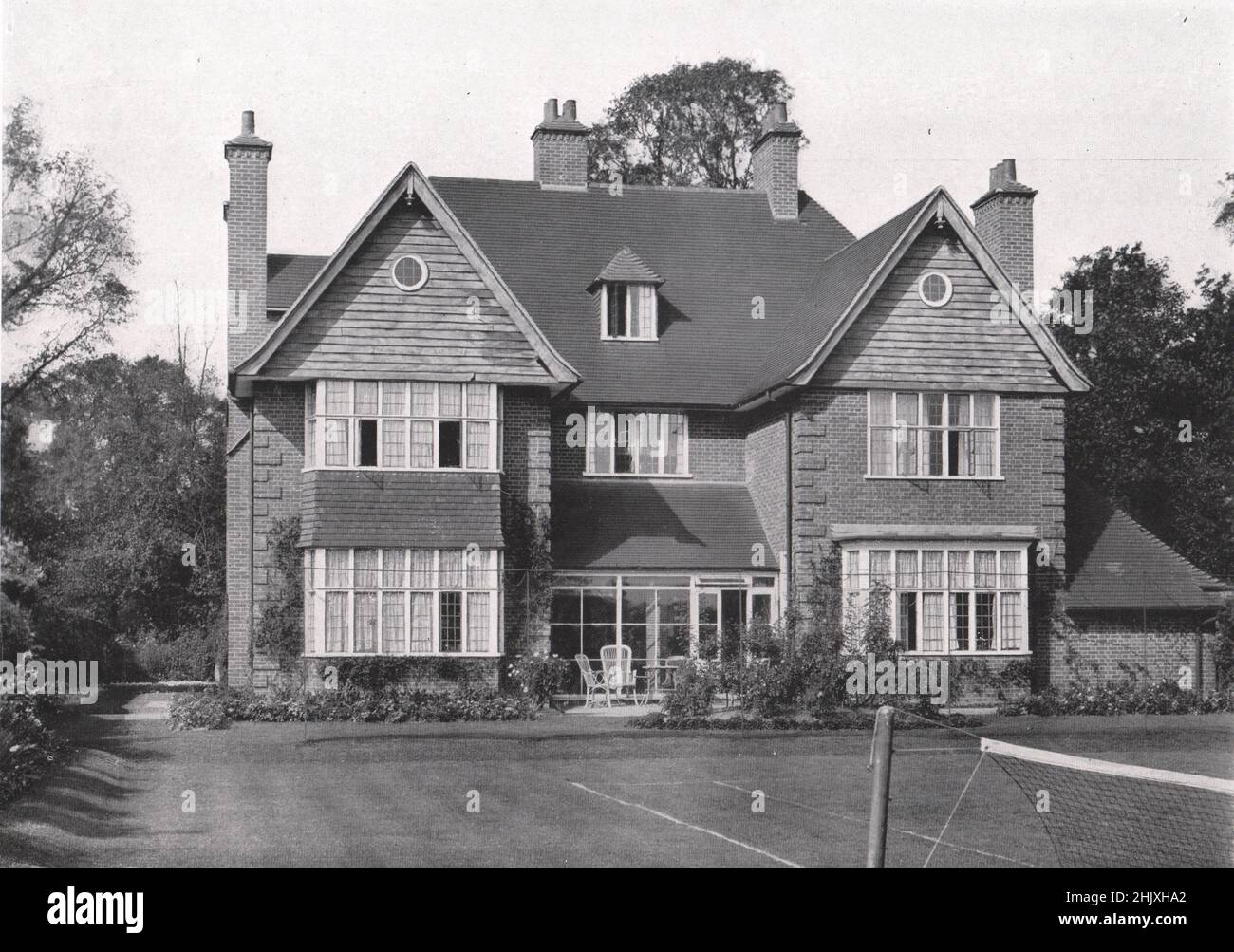 House at Shepherd's Green, Chislehurst Garden front. London. E. J. May, Architect (1908 Stock