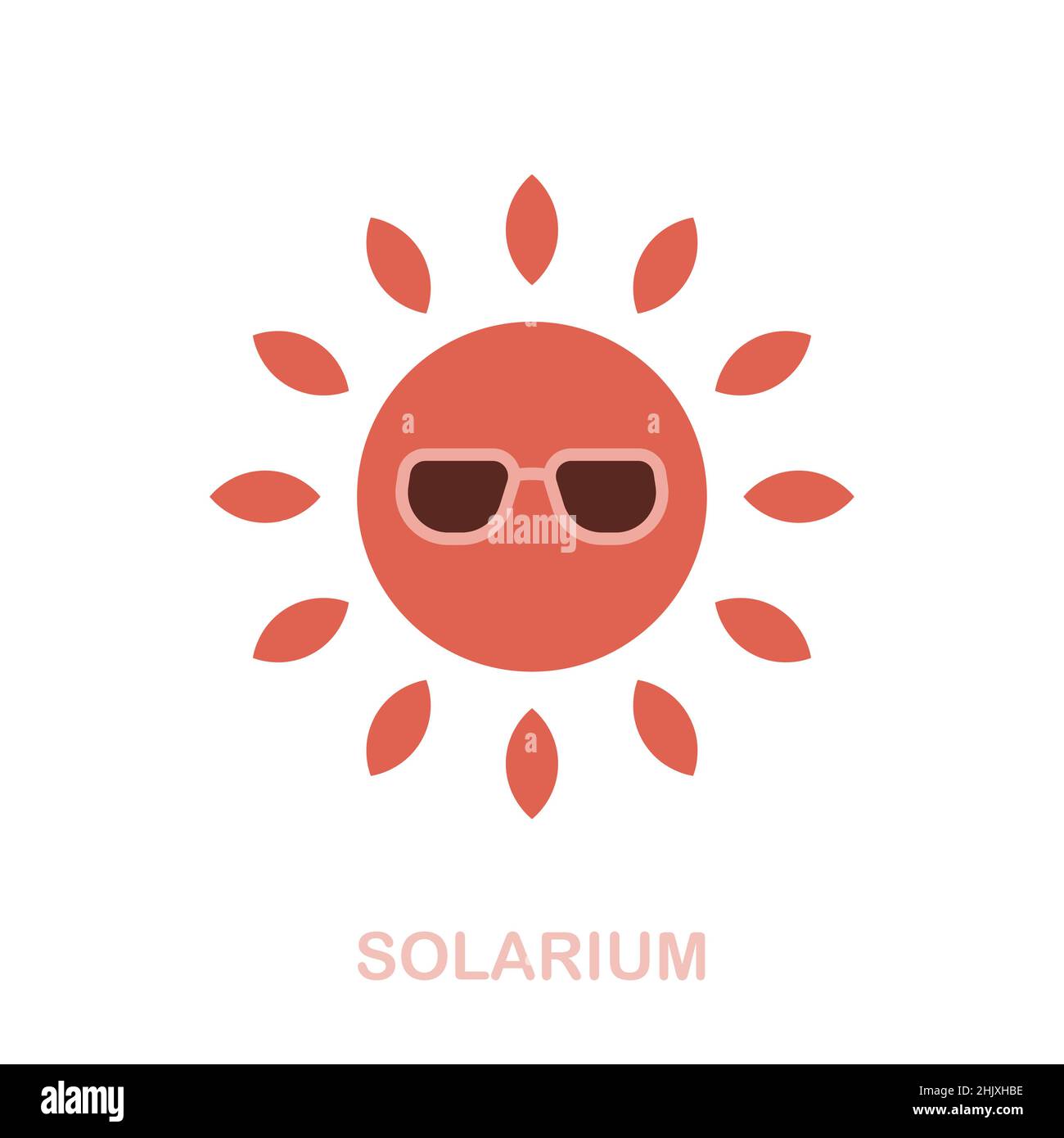 Solarium flat icon. Colored element sign from spa therapy collection. Flat Solarium icon sign for web design, infographics and more. Stock Vector