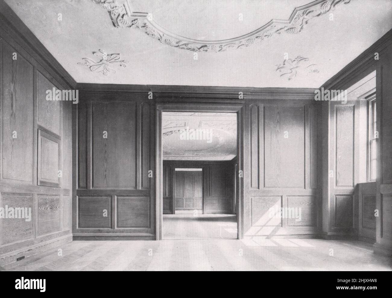 Pittencrieff House, Dunfermline - View of first-floor rooms. Scotland. Sir Robert Lorimer, A.R.S.A., Architect (1908) Stock Photo