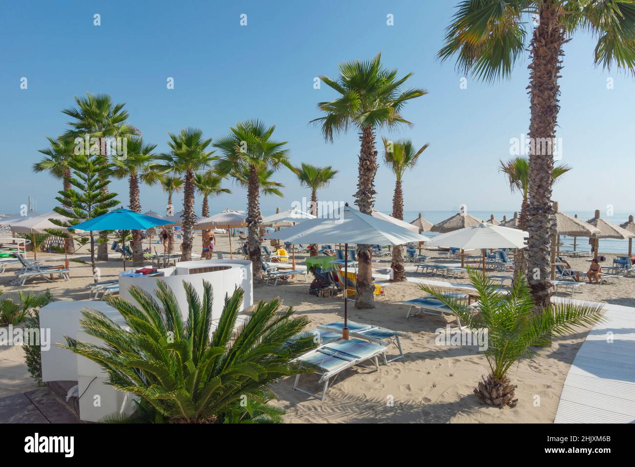 Walking on the Grottammare beach, Marche, Italy, Europe Stock Photo Alamy