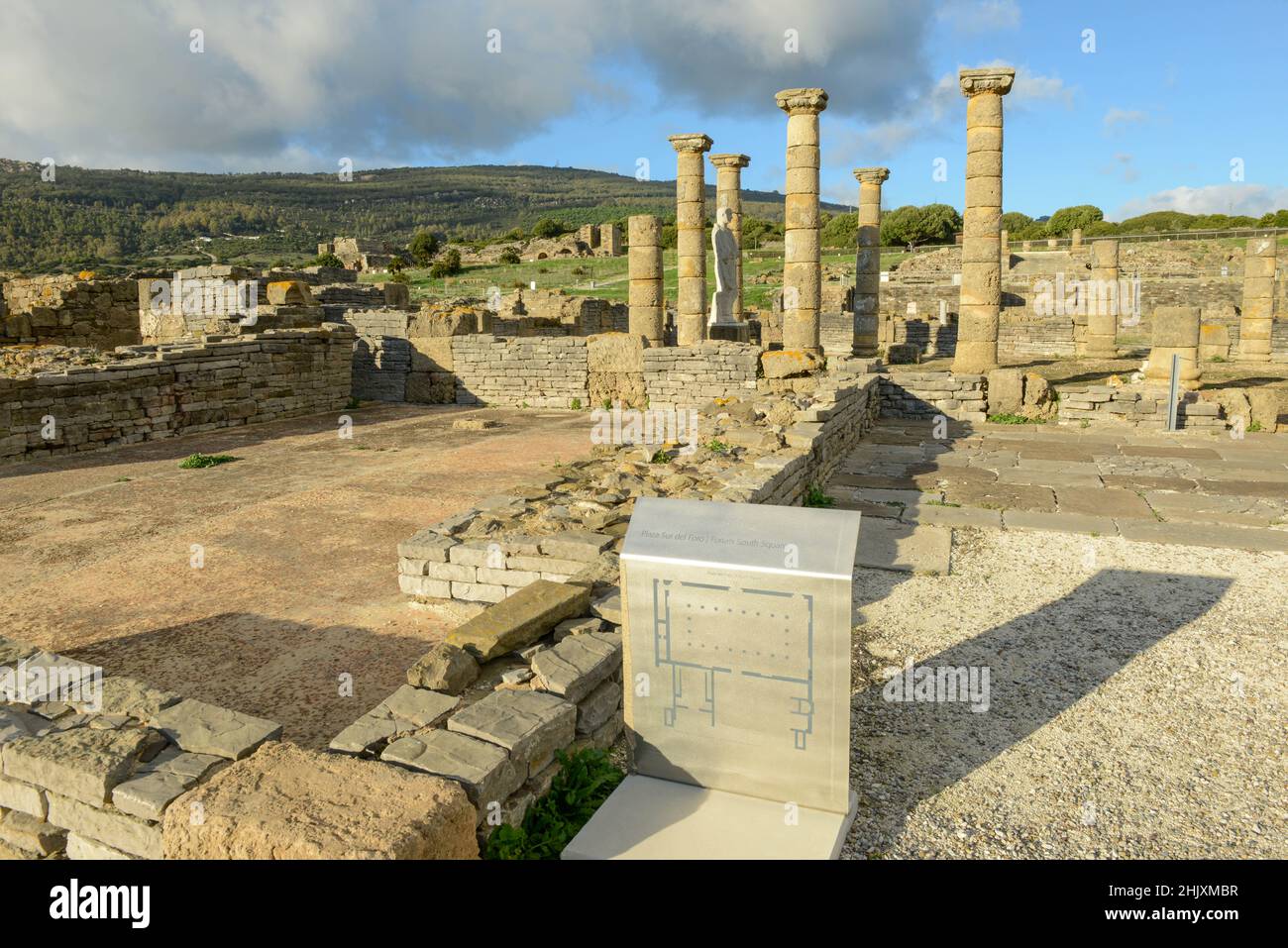 View at roman town of Baelo Claudia at Bolonia on Spain Stock Photo