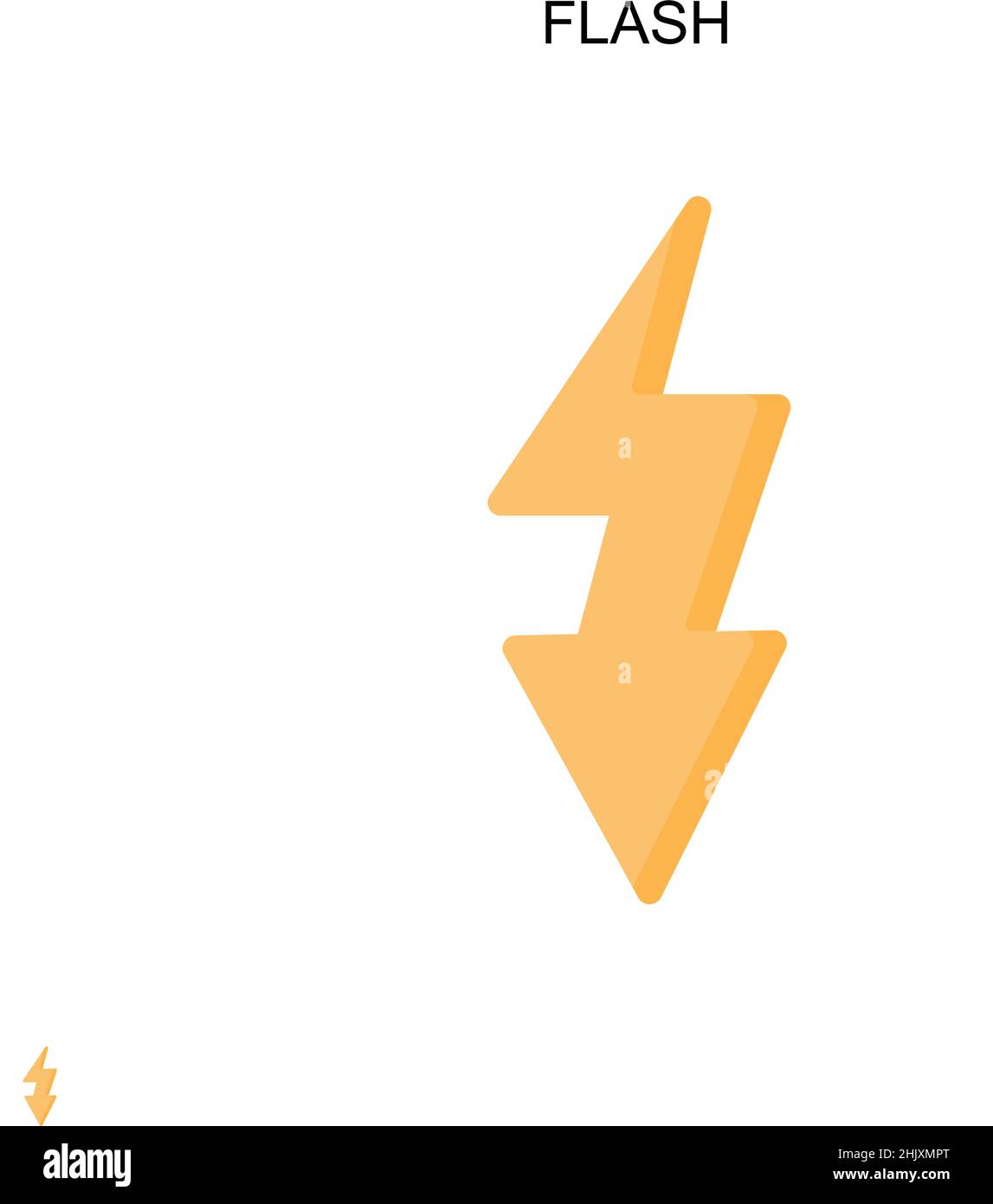 Flash Simple vector icon. Illustration symbol design template for web mobile UI element. Stock Vector