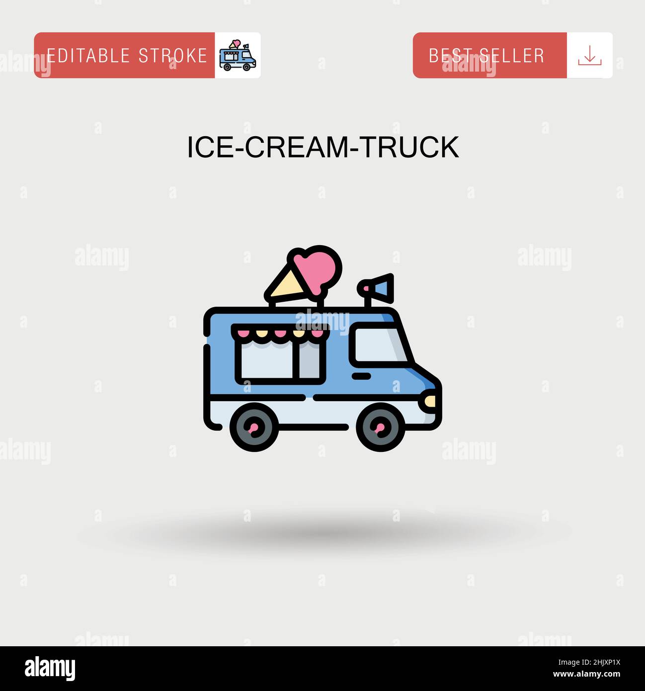 Icecreamtruck Simple vector icon Stock Vector Image & Art Alamy