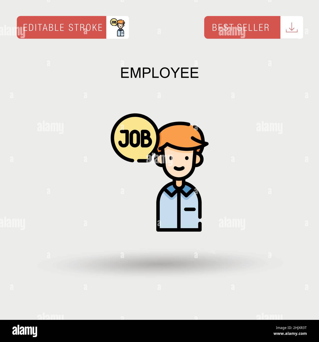 Employee Simple vector icon Stock Vector Image & Art - Alamy
