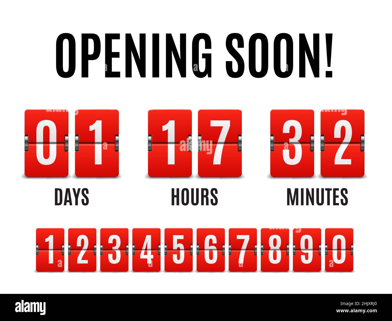 Coming soon time chronometer, count down flip board, flip countdown