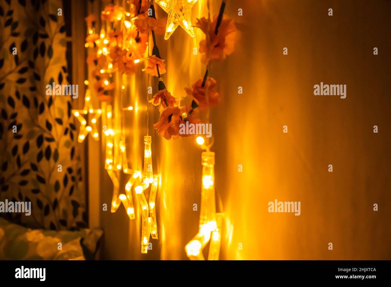 ferry lights indoor decoration at home on the occasion of festival celebrations Stock Photo