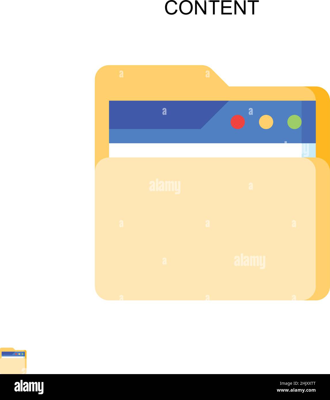 Content Simple vector icon. Illustration symbol design template for web ...