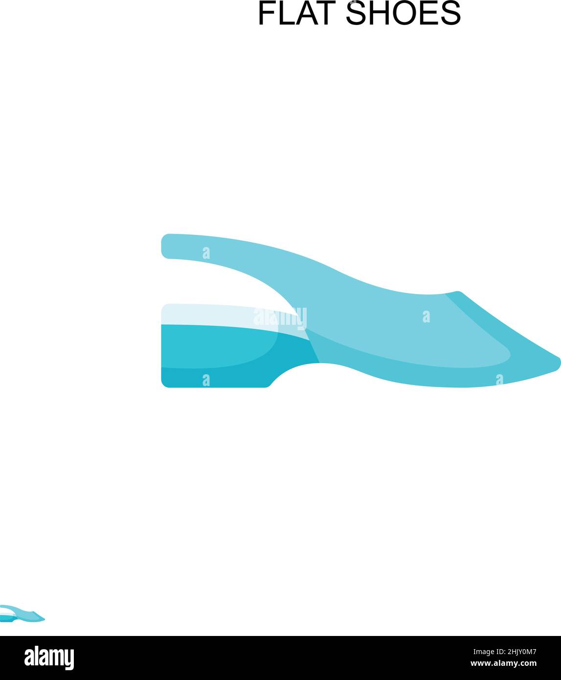 FLAT SHOES Simple vector icon. Illustration symbol design template for ...