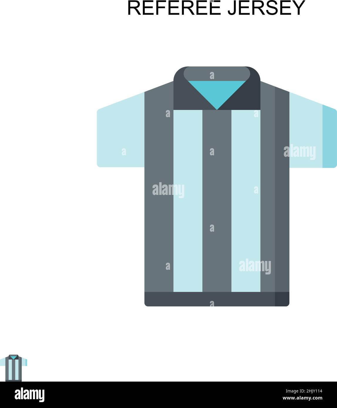 Referee jersey Simple vector icon. Illustration symbol design template for web mobile UI element. Stock Vector