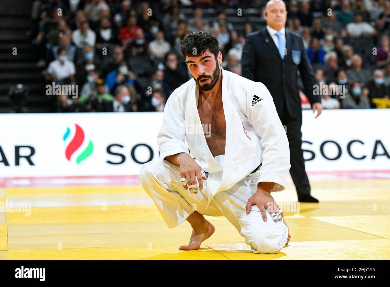 Men -81 kg, Tato Grigalashvili of Georgia silver medal competes during the Paris Grand Slam 2021, Judo event on October 17, 2021 at AccorHotels Arena Stock Photo
