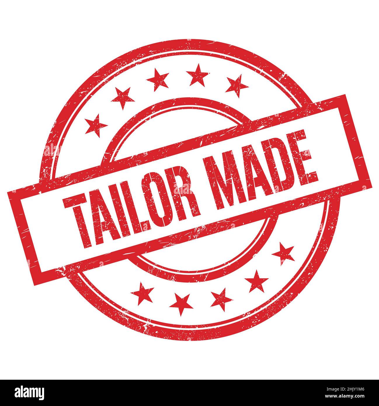 TAILOR MADE text written on black round vintage rubber stamp Stock Photo -  Alamy