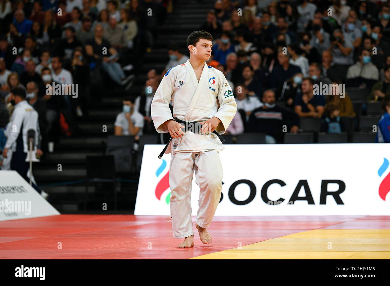 Men -60 kg, Romain VALADIER PICARD of France Bronze medal competes during the Paris Grand Slam 2021, Judo event on October 16, 2021 at AccorHotels Are Stock Photo