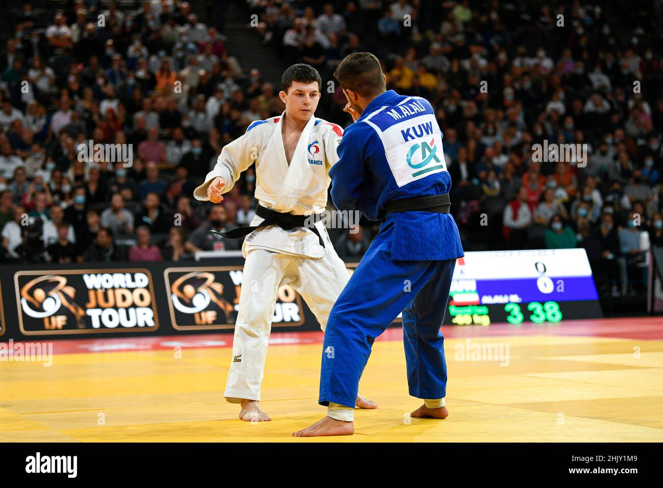 Men -60 kg, Romain VALADIER PICARD of France Bronze medal competes during the Paris Grand Slam 2021, Judo event on October 16, 2021 at AccorHotels Are Stock Photo