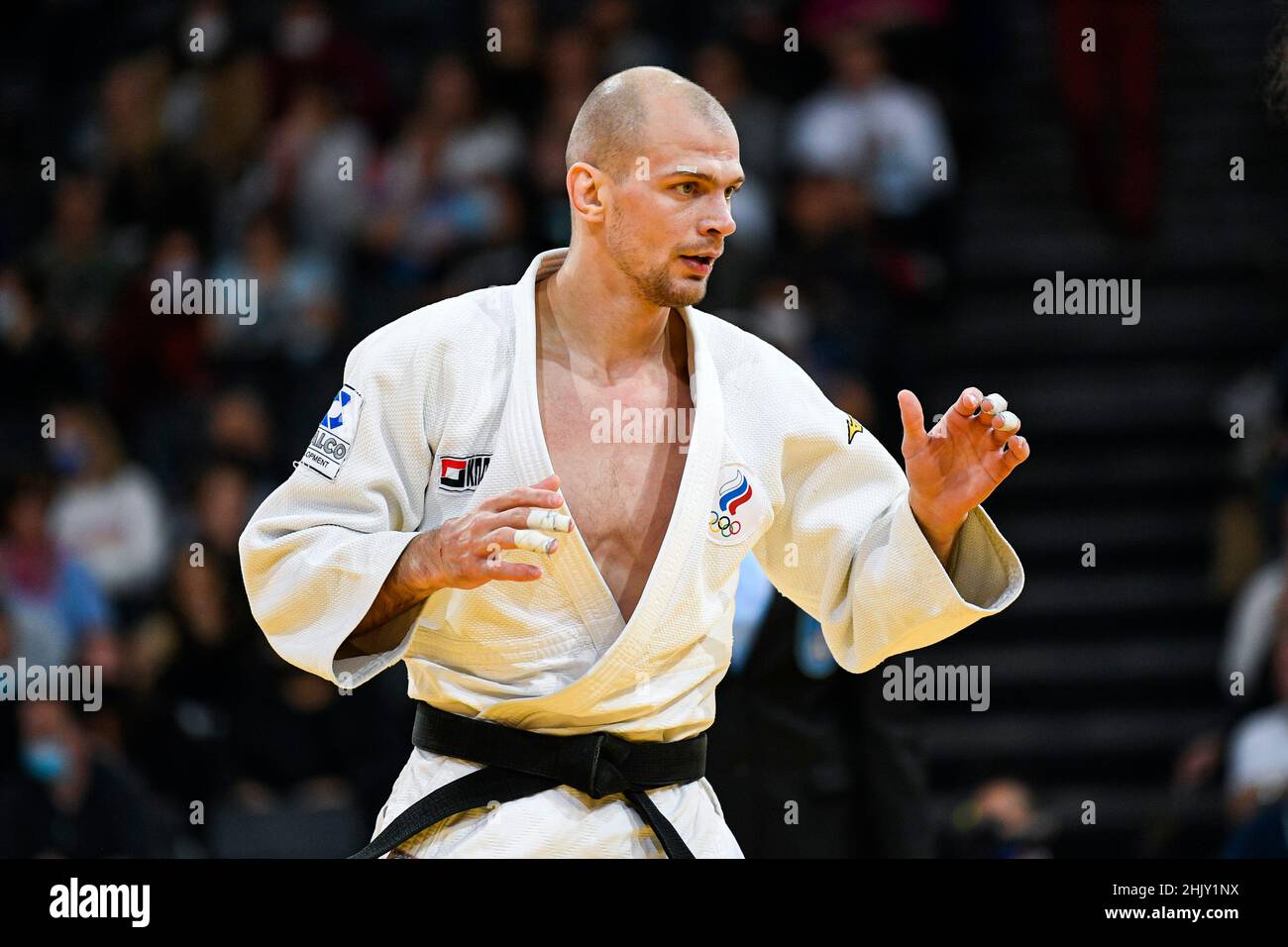 Men -73 kg, Denis IARTCEV of Russia competes during the Paris Grand Slam 2021, Judo event on October 16, 2021 at AccorHotels Arena in Paris, France - Stock Photo