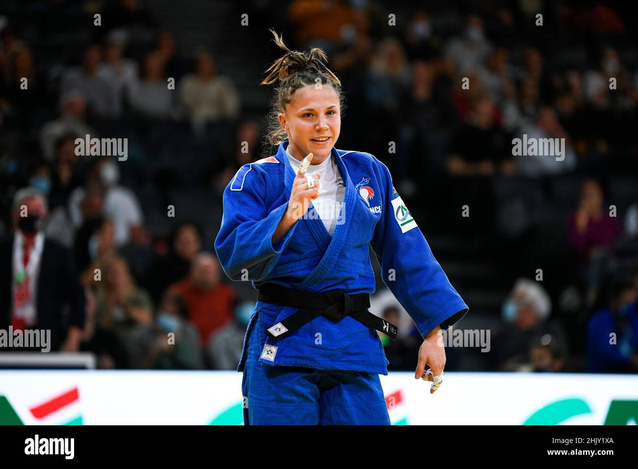Women -63 kg, Manon DEKETER of France competes during the Paris Grand Slam 2021, Judo event on October 16, 2021 at AccorHotels Arena in Paris, France Stock Photo