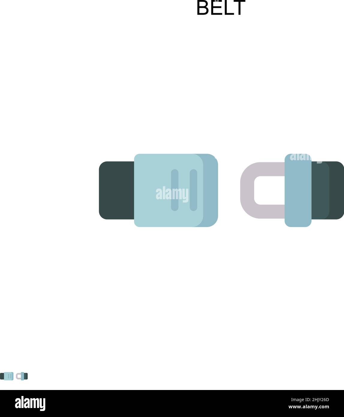 Belt Simple vector icon. Illustration symbol design template for web mobile UI element. Stock Vector