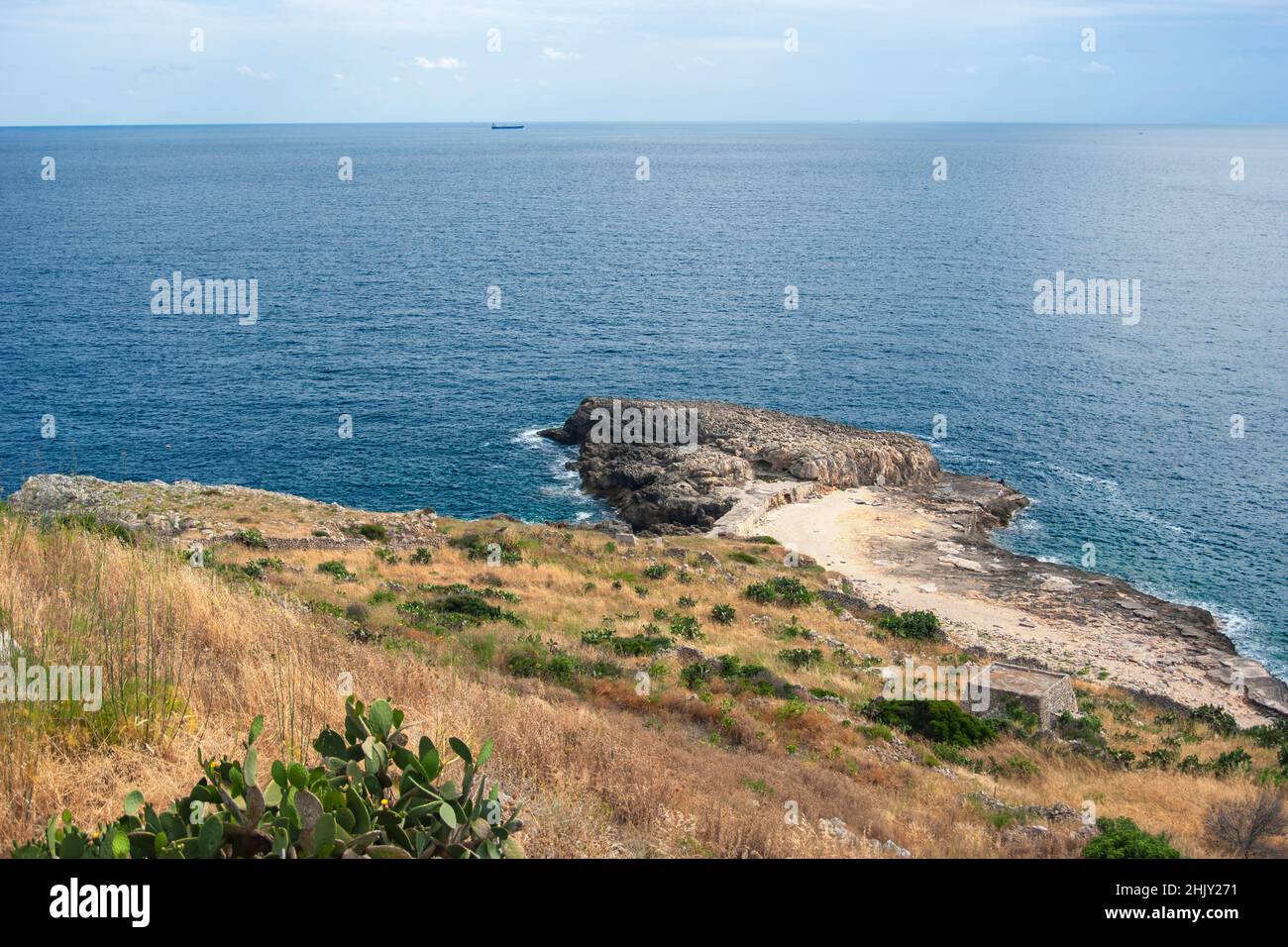 Seascape, View from Santa Maria di Leuca, Castrignano del Capo, Apulia, Italy, Europe Stock Photo