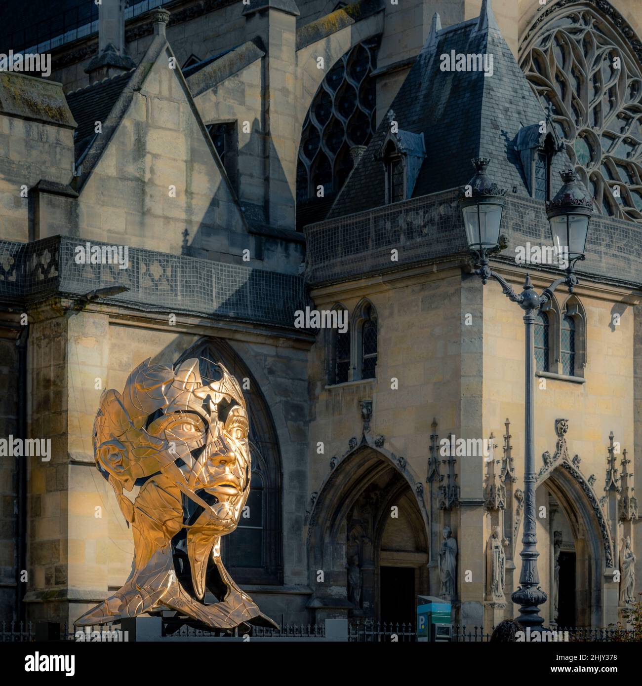 Paris, France - March 30, 2021: Beautiful sculpture exposition in Paris Stock Photo