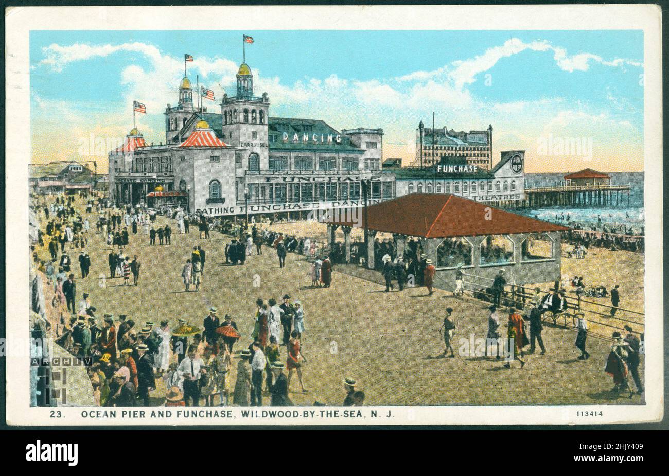 Wildwood by the See (front), New Jersey, USA 1920er Stock Photo