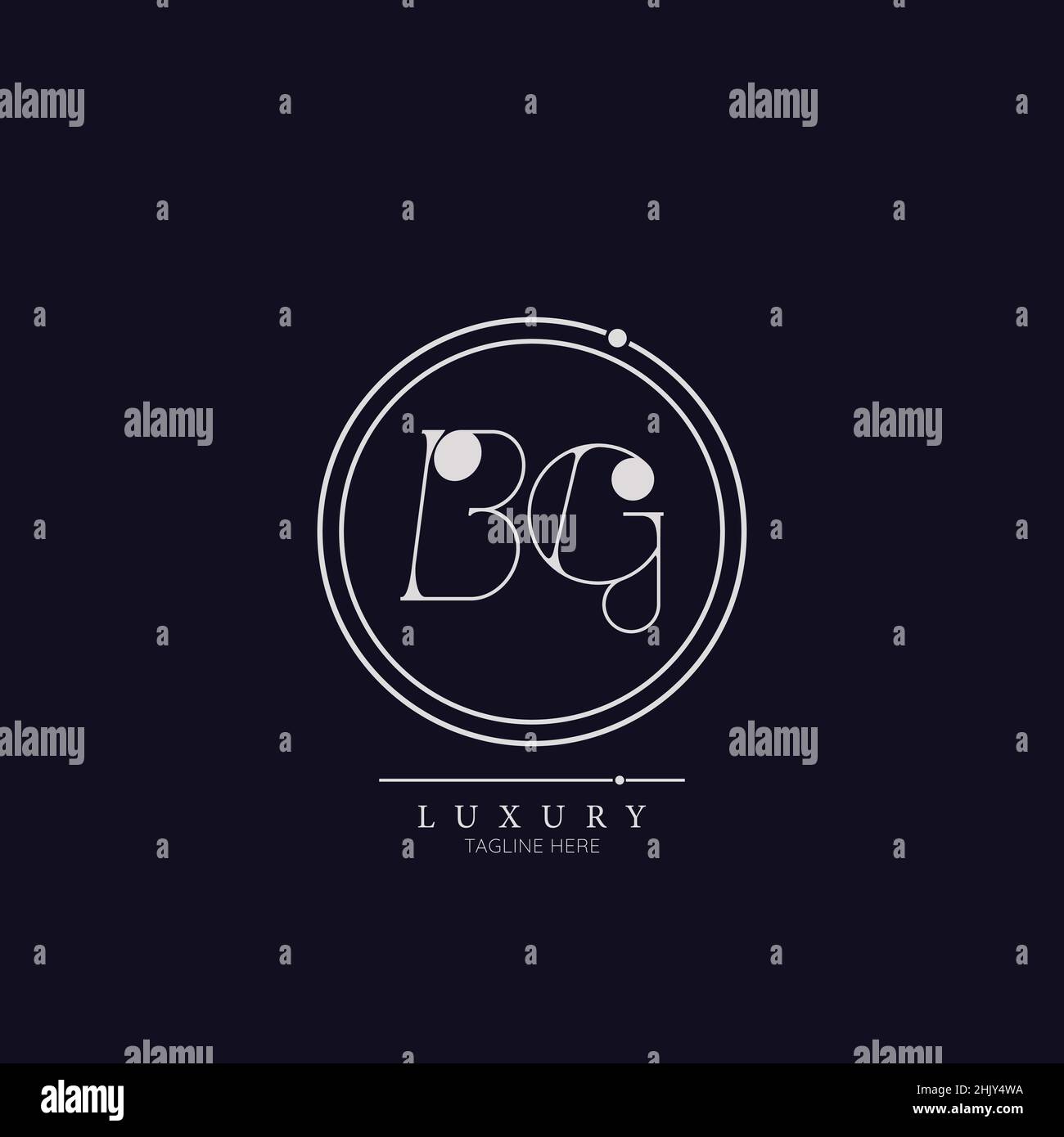 Unique modern BG Letter Business Logo Design Alphabet Icon Vector ...