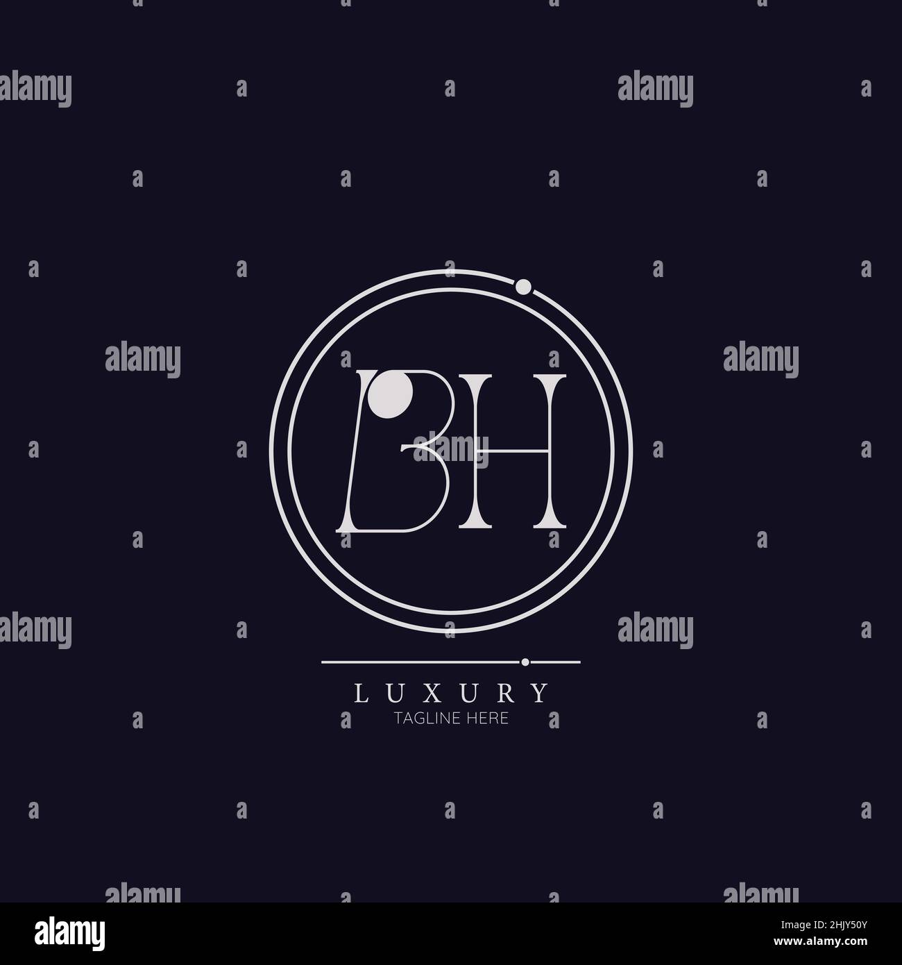 Unique modern BH Letter Business Logo Design Alphabet Icon Vector ...