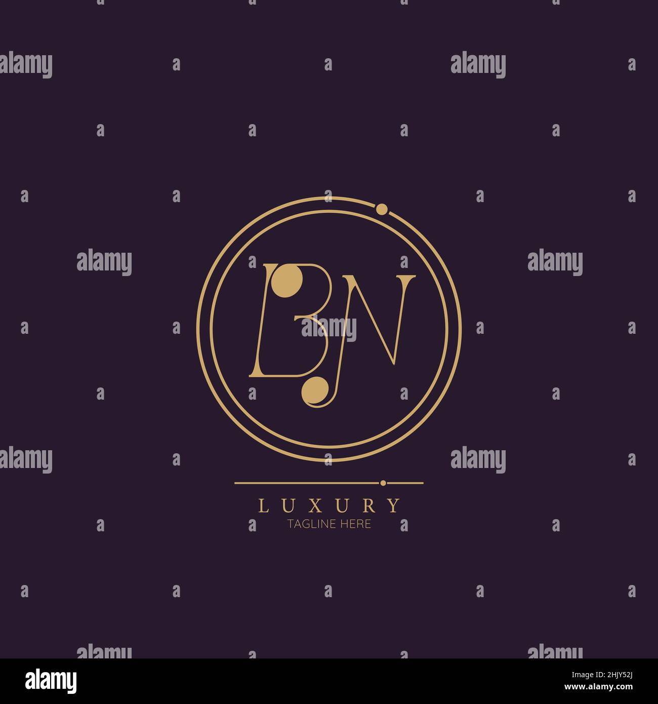 Unique modern BN Letter Business Logo Design Alphabet Icon Vector ...