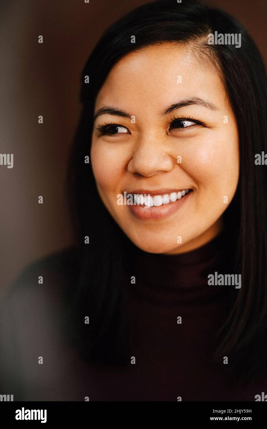 Contented asian adult woman hi-res stock photography and images - Alamy