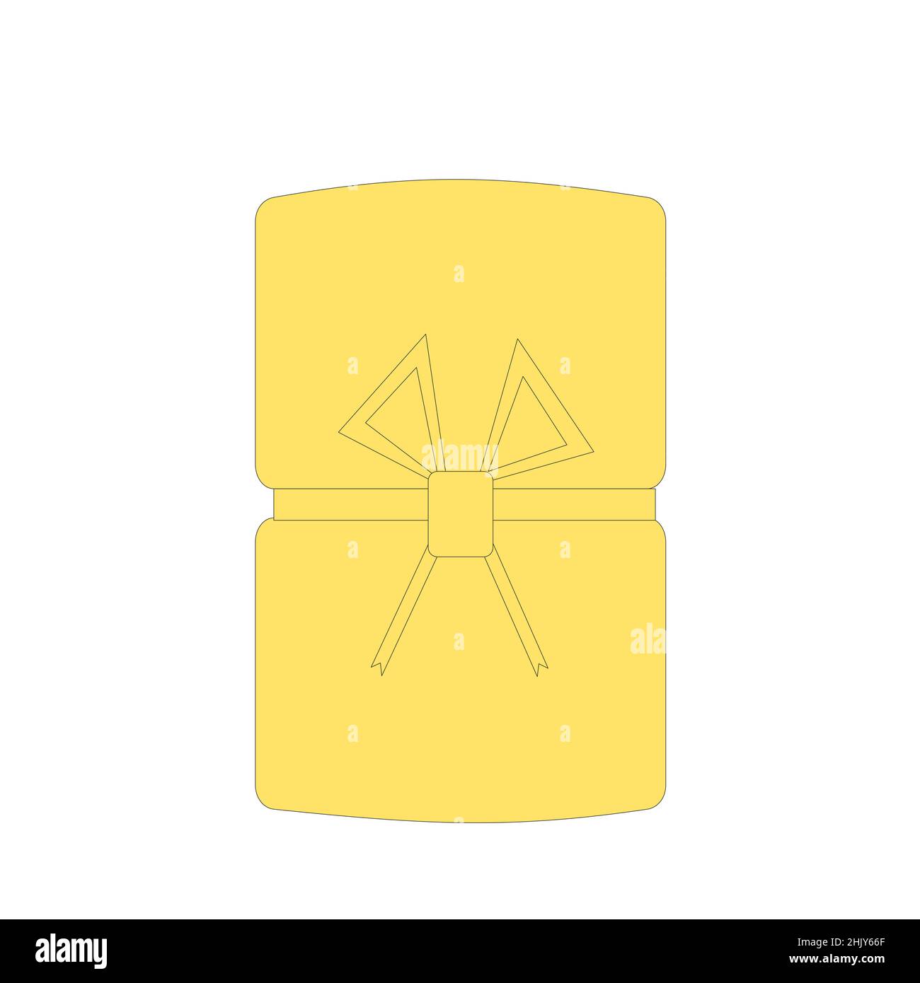 Rolled up towels with bow isolated on white background. Vector illustration Stock Vector