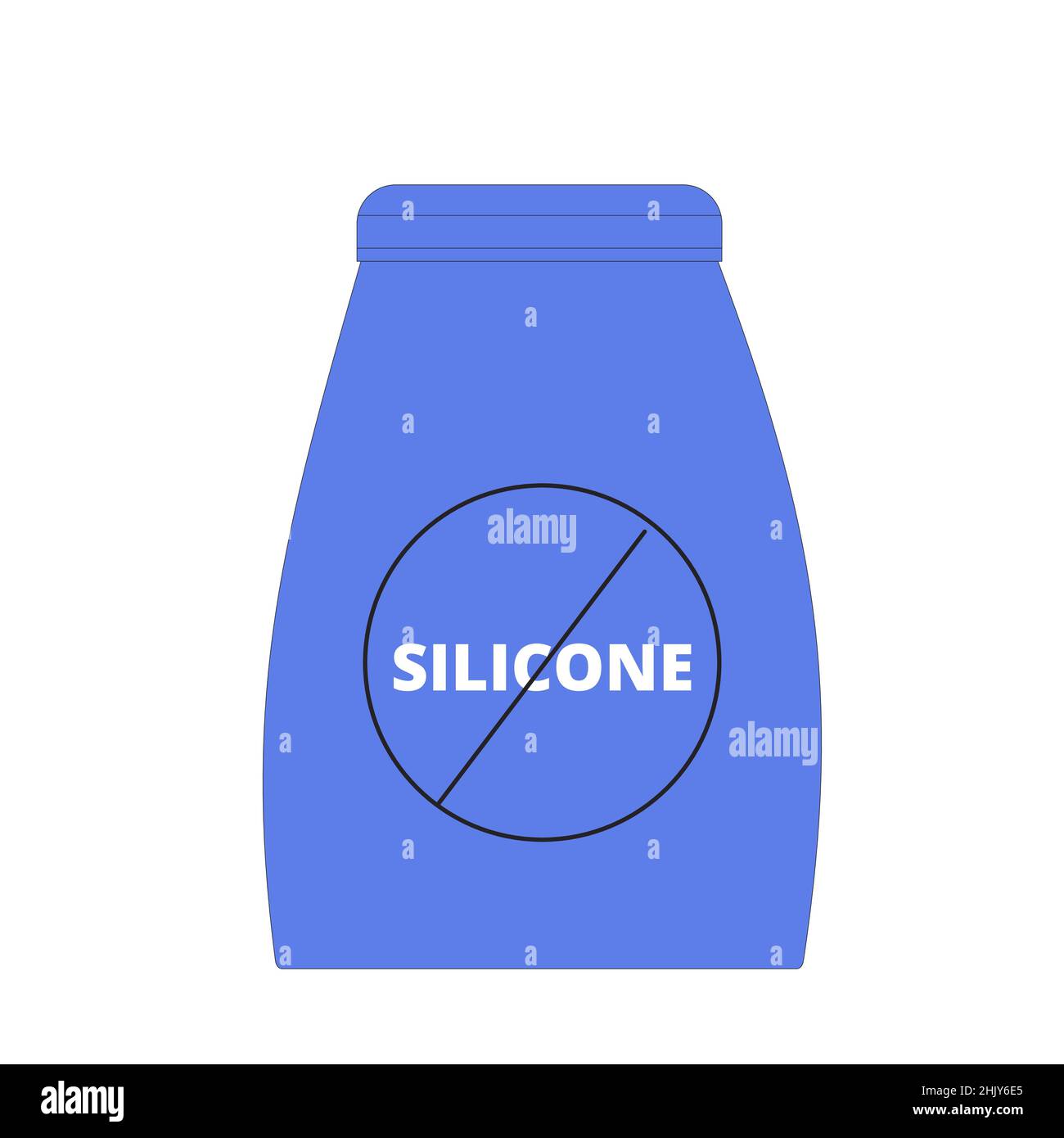 Shampoo or conditioner no silicone isolated on white background. Hair cosmetics product