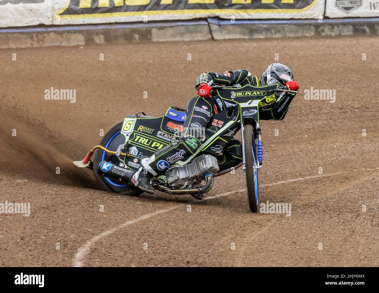 Anders Rowe.  Ipswich Witches Speedway press day.  14 May 2021. Stock Photo