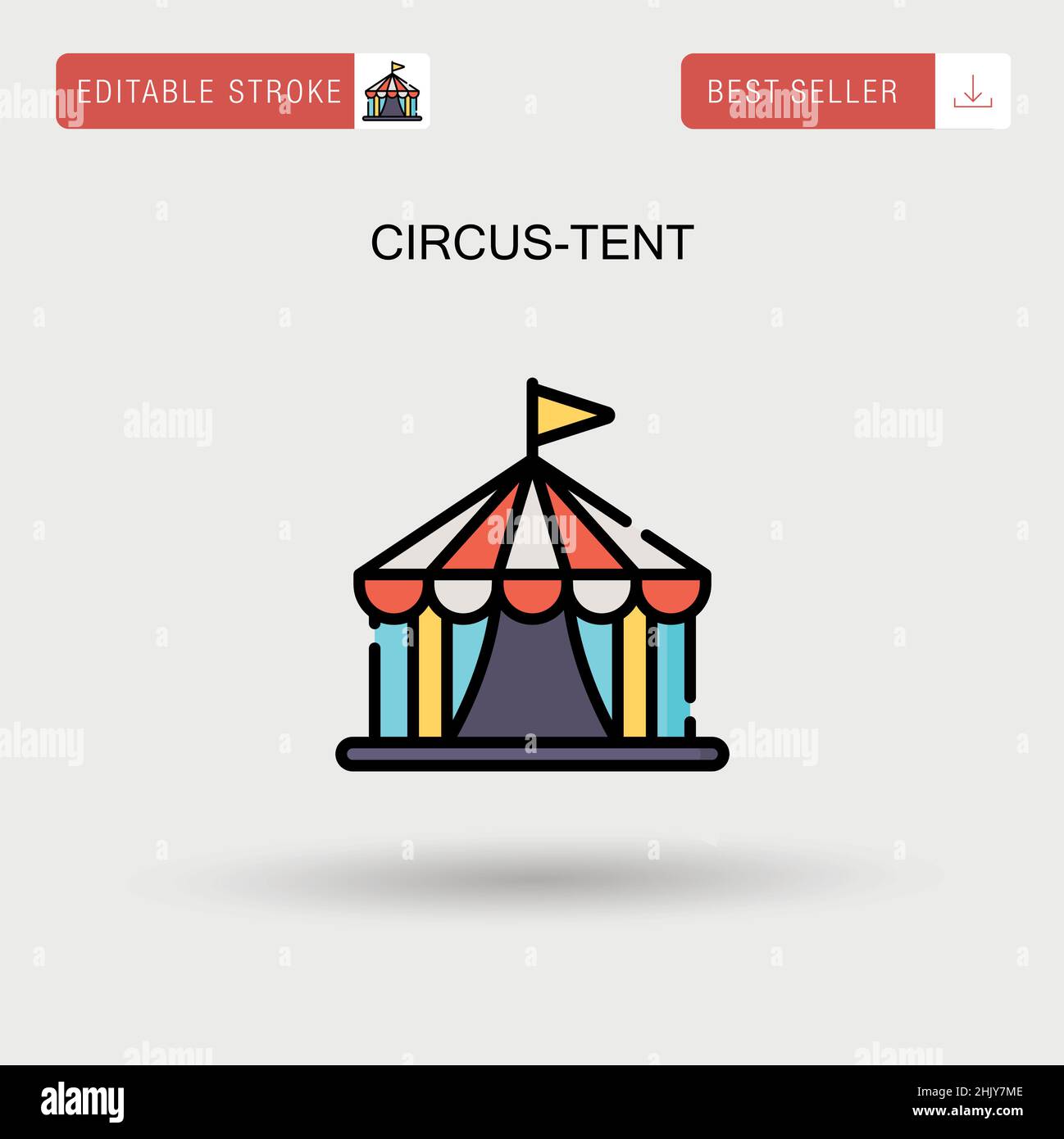 Circus-tent Simple vector icon Stock Vector Image & Art - Alamy