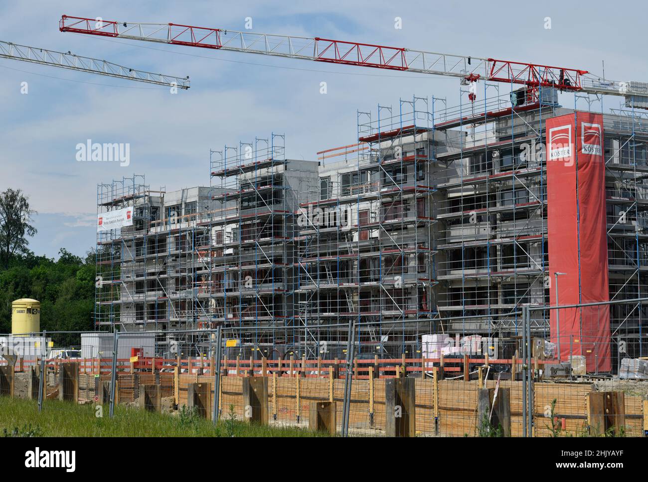 Wohnungsbau, Magnoliengarten, Wolfsburg, Niedersachsen, Deutschland Stock Photo
