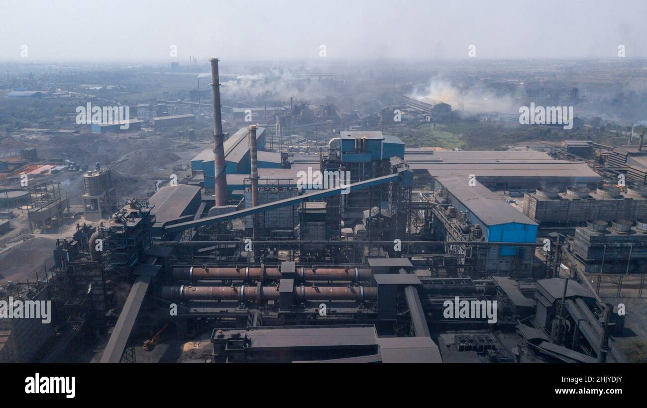 Arial View of Factory/Industry Stock Photo