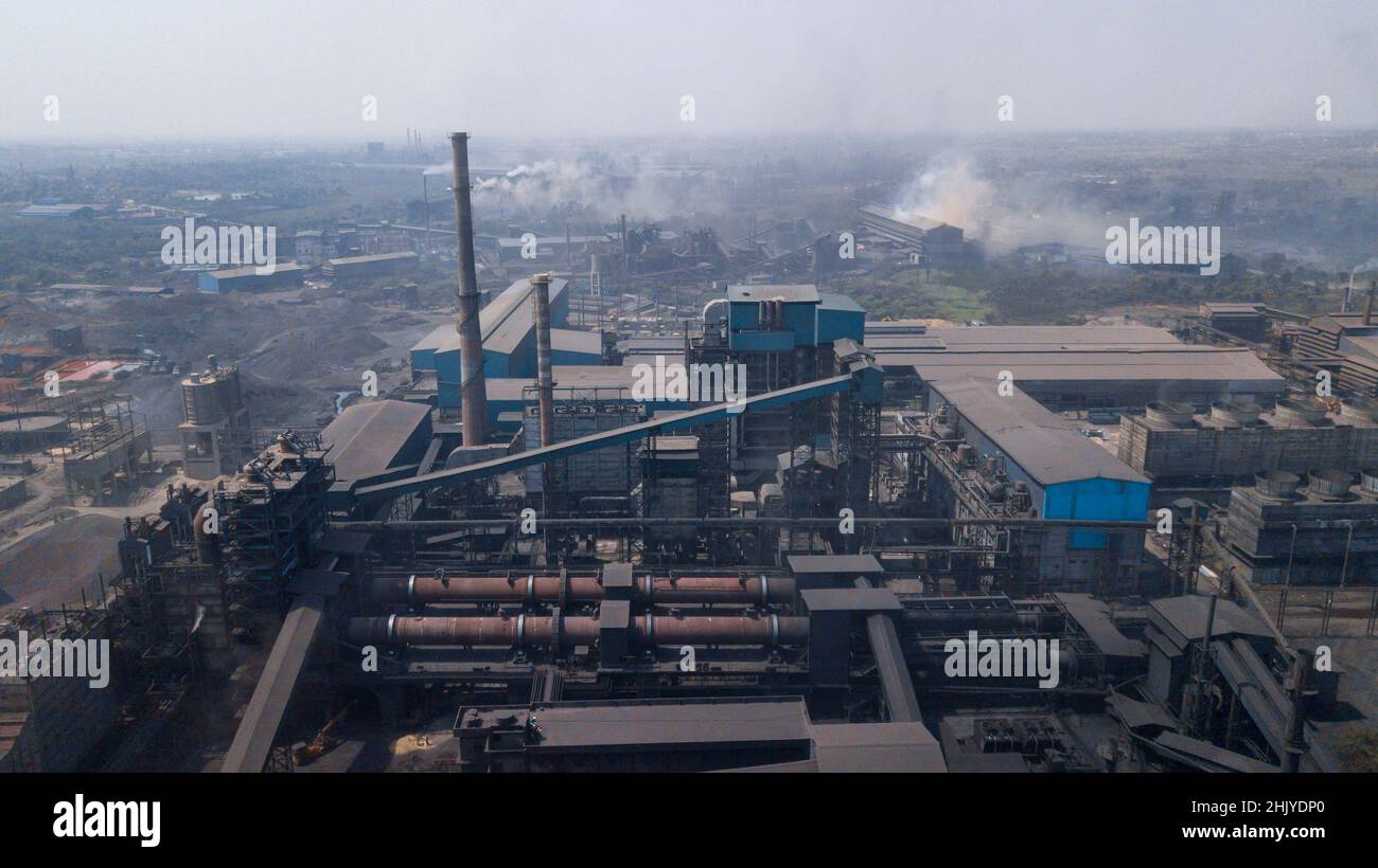 Arial View of Factory/Industry Stock Photo