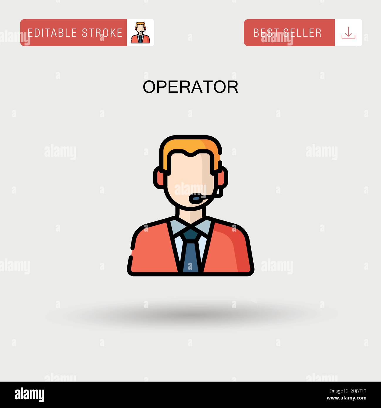 Operator Simple vector icon Stock Vector Image & Art - Alamy