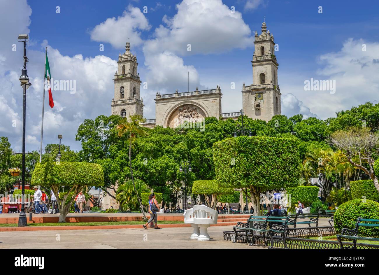 Plaza de la Independencia, Merida, Yucatan, Mexiko Stock Photo