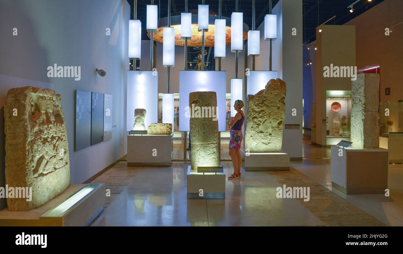 Mayamuseum 'Gran Museo del Mundo Maya', Merida, Yucatan, Mexiko Stock Photo