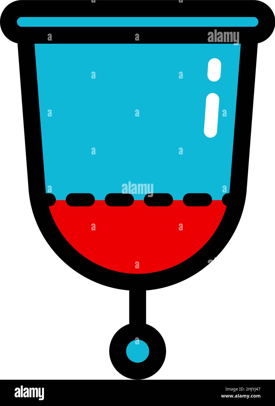 Menstrual cup vector color icon. Flat style sign for mobile concept and ...
