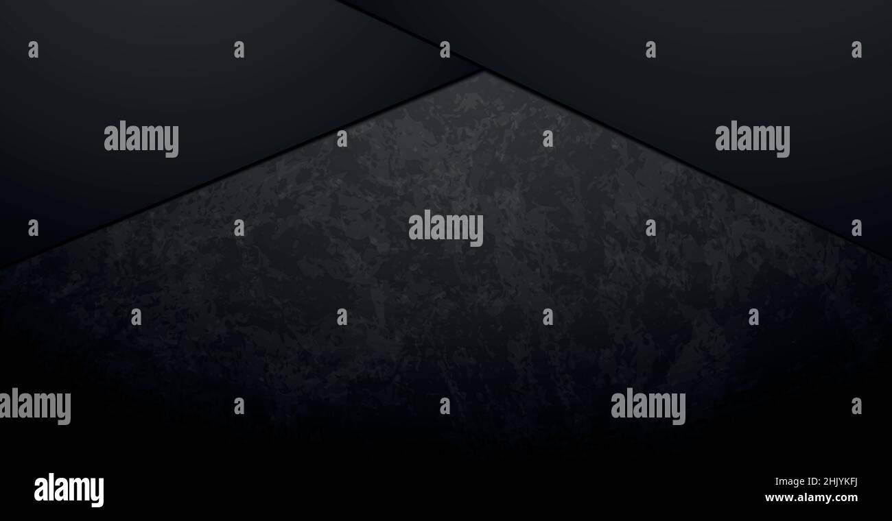 Black abstract textured grunge web background - Vector illustration ...